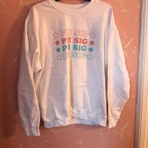 White phi sigma sigma sorority sweatshirt